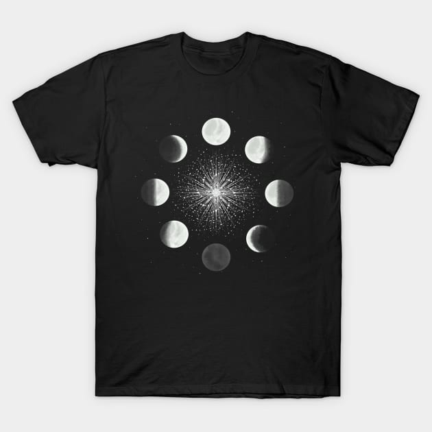 Moon Phases T-Shirt by Phoenix_Creations